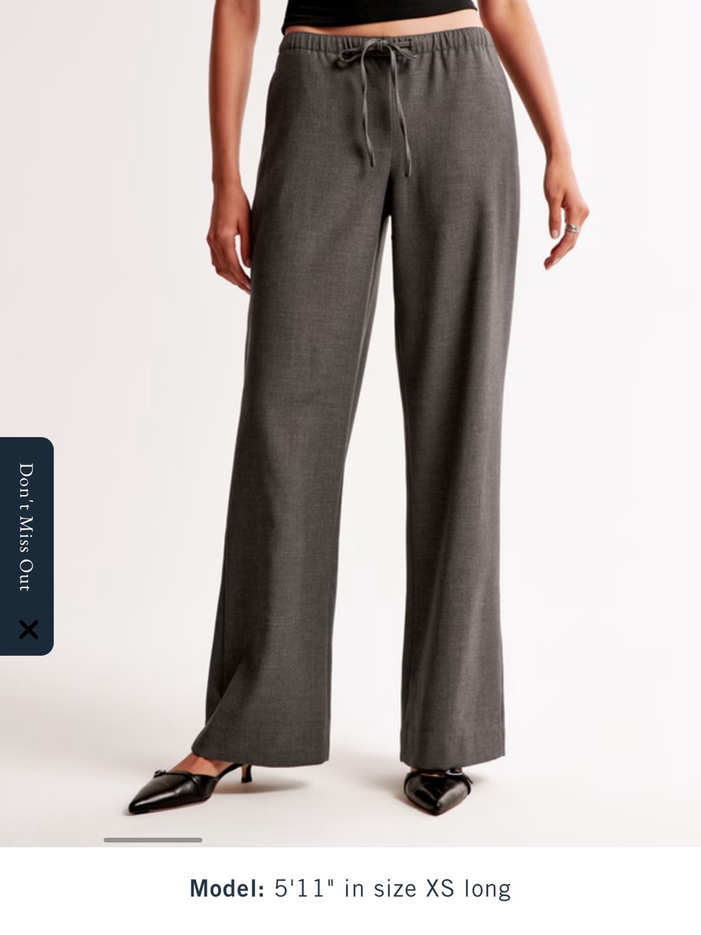 Abercrombie & Fitch Gray Menswear Pull-On Wide-Leg Pants - Picture 3 of 5